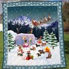 Snow Dachshund Dog Camping Quilt Bedding Set with Bed Set for Kids