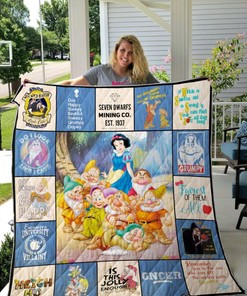 Snow White And The Seven Dwarfs Quilt Blanket great for Girls Quilt Bedding Set