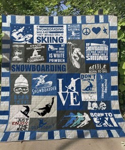 Snowboarding Drug of Choice Quilt Blanket - A Must-Have for Snowboarding Enthusiasts