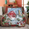 Snowy Day of the Farm Quilt Blanket for Christmas Gift - Cozy and Cute