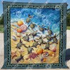 Snug Green Turtle Hatchlings Quilt Blanket Hn57