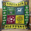 Soccer Mom Quilt Blanket with Sporty Theme