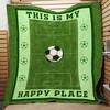 Soccer This Is My Happy Place Quilt Bedding Set - Perfect Gifts for Soccer Fans