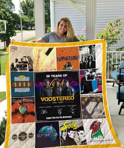 Soda Stereo Inspire Quilt Bedding Set for music lovers.