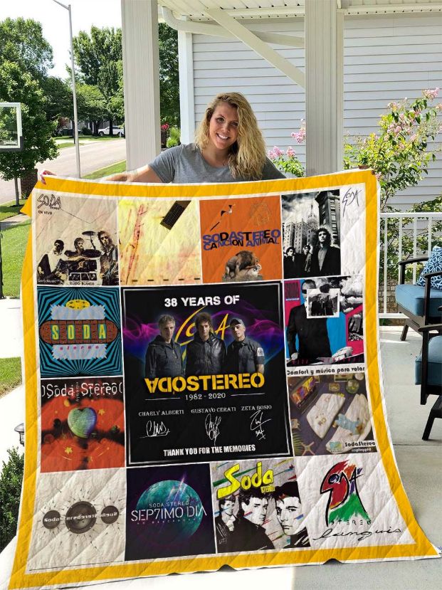 Soda Stereo Inspire Quilt Bedding Set for music lovers.