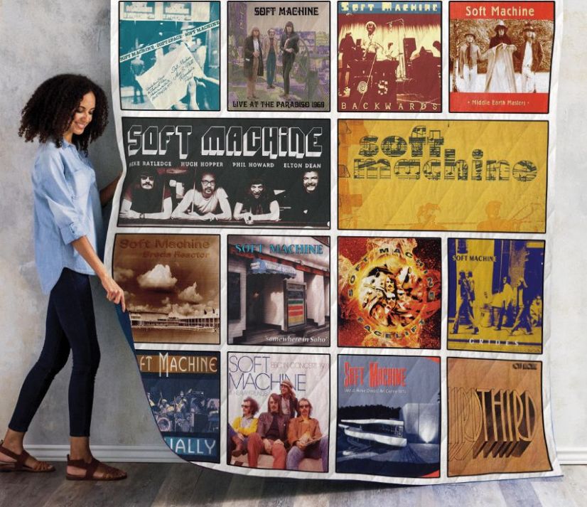 Soft Machine Live Albums Quilt Blanket 01, Ideal for Progressive Rock Fans