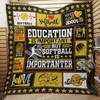 Softball Education Customized Quilt Blanket for Softball Lovers