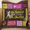 Softball Girl She Believed She Could So She Did Quilt Bedding Set