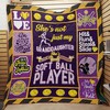 Softball Granddaughter Bedding Set