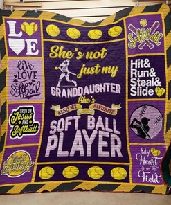 Softball Granddaughter Bedding Set