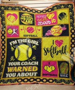 Softball Hair Don't Care Bedding Set