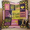 Softball Hit And Run And Steal And Smile Quilt Bedding Set