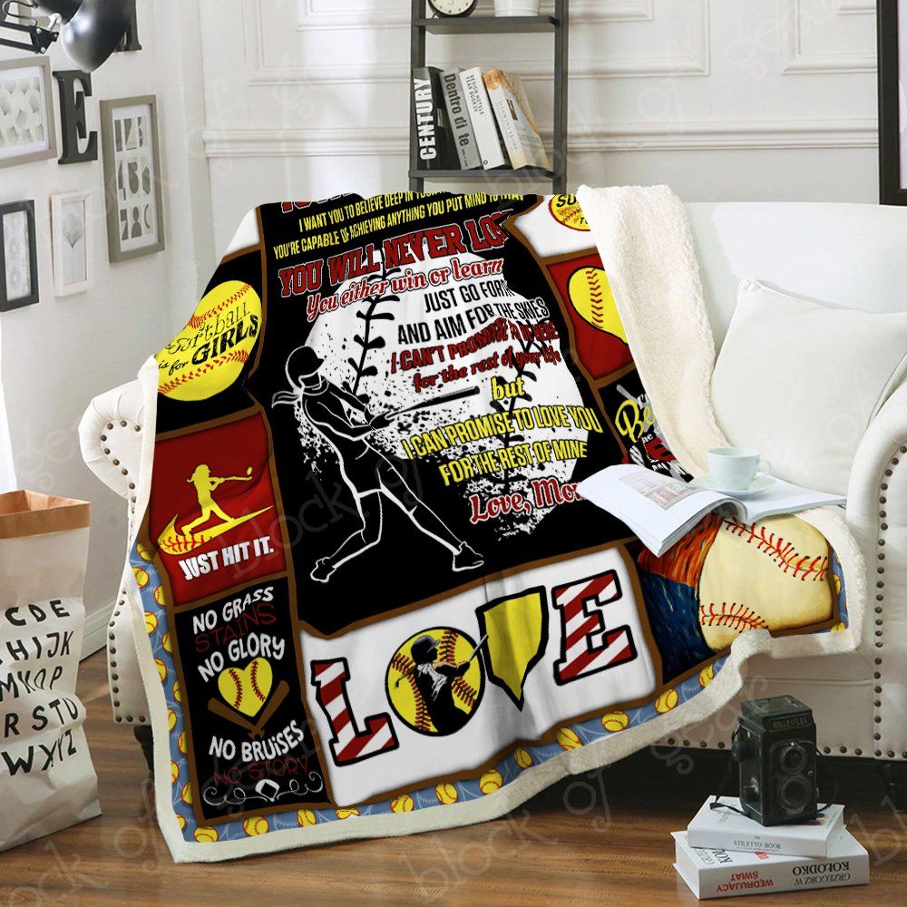 Softball Personalized Quilt Bedding Set