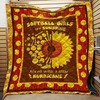 Softball Sunflower Quilted Bedding Set, Perfect Gift For Sports Fans