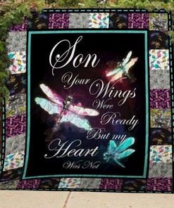 Son Your Wings Were Ready But My Heart Was Not Dragonfly Bedding Set