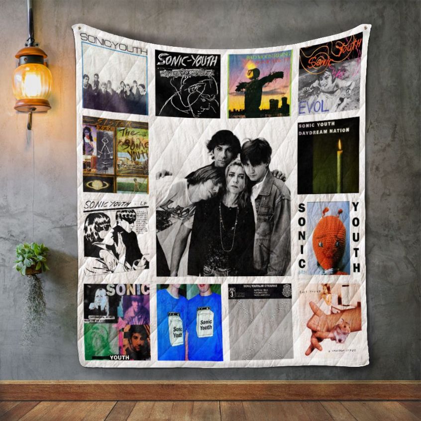 Sonic Youth Album Covers Quilt Blanket - Soft and Cozy Blanket for Music Fans