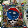 South Carolina On The Skull Quilted Bedding Set - For a Patriotic Look