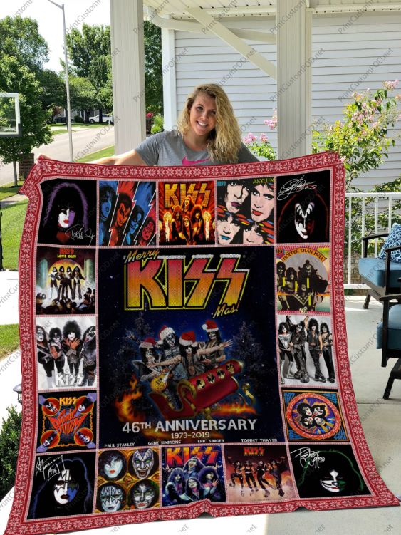 Special Christmas Quilt Bedding Set Merry Kiss-mas Anniversary with Kiss
