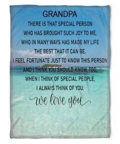 Special Person Fleece Blanket for Grandparents from Granddaughter and Grandson