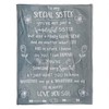 Special Sister Fleece Blanket with Heartfelt Quotes for Family