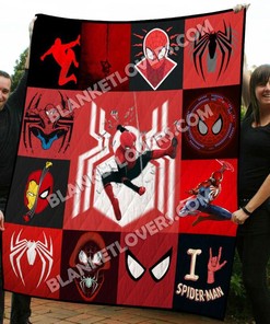 Spider-Man Quilt Bedding Set with Quotes for Superhero Fans