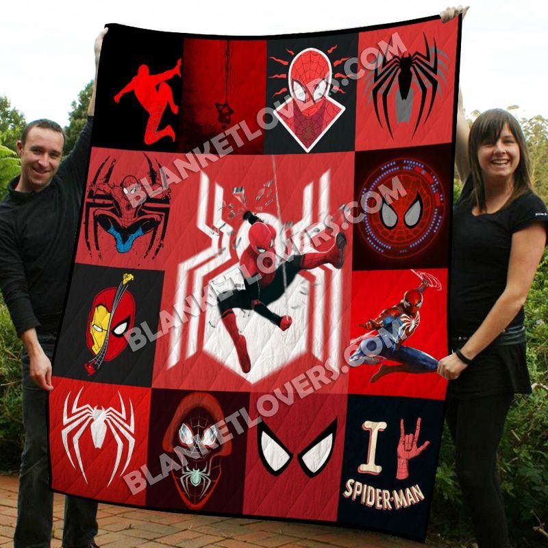 Spider-Man Quilt Bedding Set with Quotes for Superhero Fans