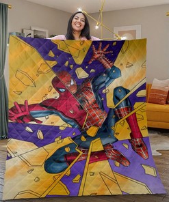 Spiderman Fan Gift, The Superior Spider Man Quilt Blanket Marvel Comics Bedding Set