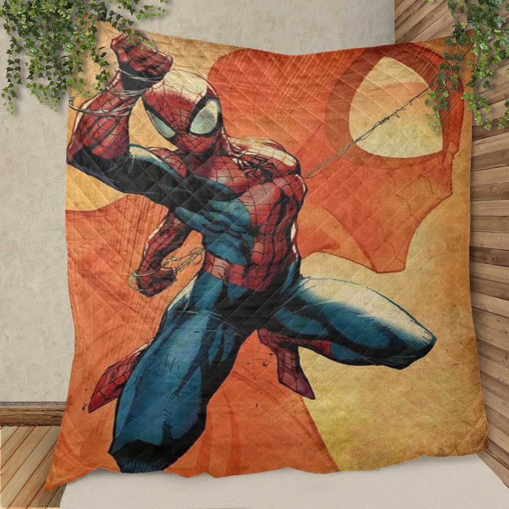 Spiderman Quilt Bedding Set For Christmas Gifts Lover - Marvel Superhero Theme