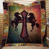 Spiritual Cross Horse Quilt Bedding Set
