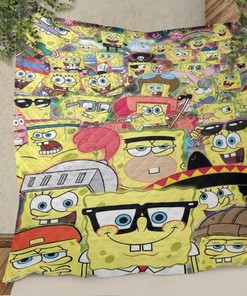 Spongebob Squarepants Funny Quilt Bedding Set for Fans