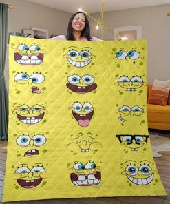 Spongebob Squarepants Inspired Quilt Blanket - Perfect for Any Fan