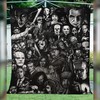 Spooky Quilt Blanket showcasing Horror Halloween Characters in 3D Fabric