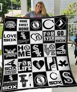 Sport Chicago White Sox: Quilt Bedding Set with Fleece Blanket for White Sox Fans