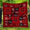 Sport Ncaa Arkansas State Red Wolves Quilt Bedding Set with Combined Quilt Blanket