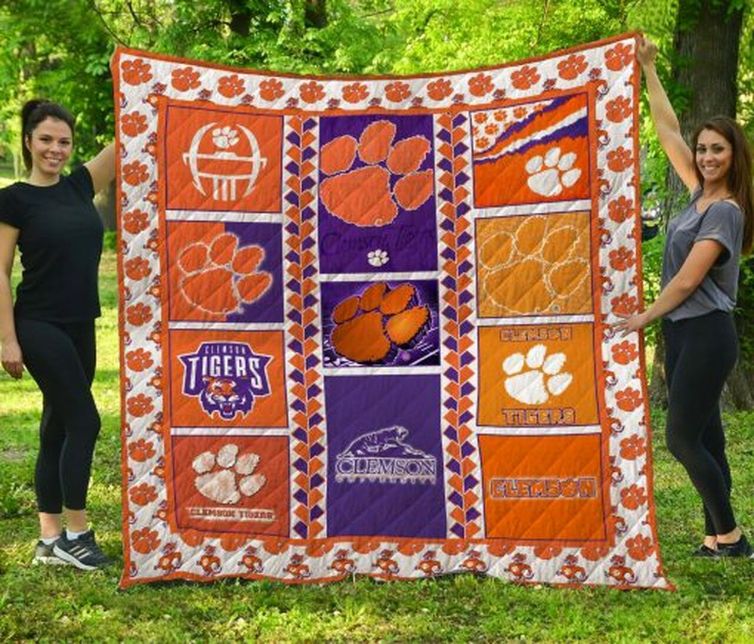 Sports NCAA Clemson Tigers Loved Quilt Bedding Set