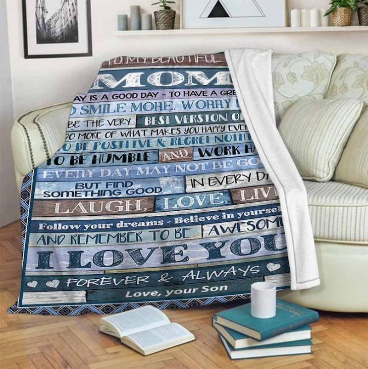 Spread Positivity with ‘Smile More Worry Less Fleece Blanket