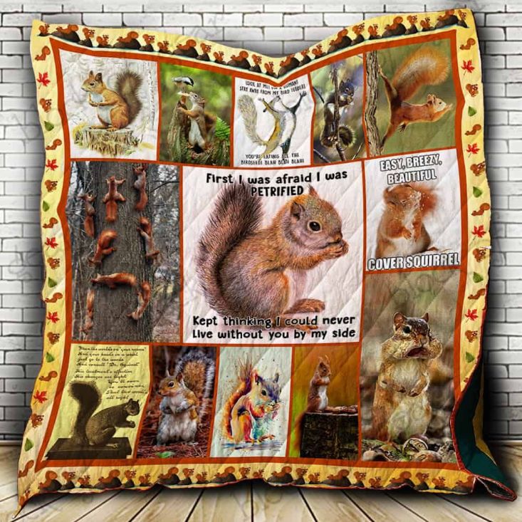 Squirrel Lovers Quilt Blanket - Perfect Gift for Birthday or Christmas