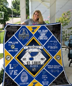 St Louis Blues Baseball Est 1967 Quilt Blanket - A Winning Legacy for NHL Fans