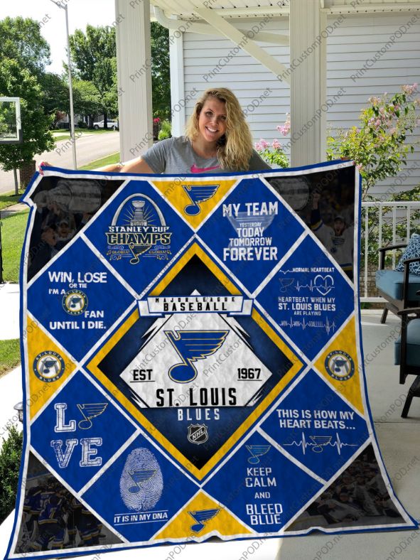 St Louis Blues Baseball Est 1967 Quilt Blanket - A Winning Legacy for NHL Fans