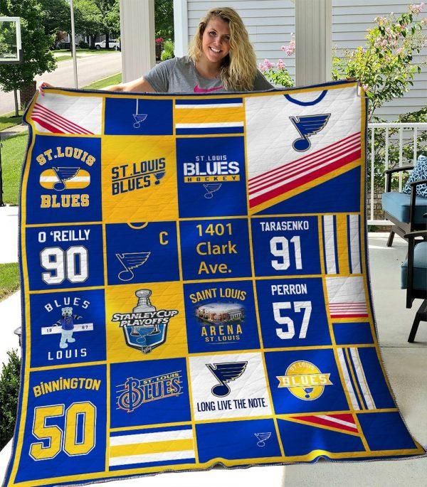 St. Louis Blues NHL Collection Quilt Bedding Set, Great for Hockey Fans