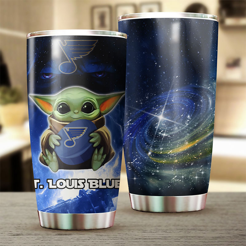St. Louis Blues NHL Tumbler: Baby Yoda Design Tumbler for NHL Fans, Perfect for Gifting - Image 2