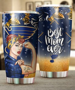 St. Louis Blues NHL Tumbler - Strong Best Mom Ever Tumbler - G Fanatics