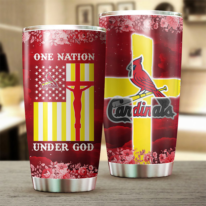 St. Louis Cardinals MLB Tumbler - One Nation Under God Edition - Image 2