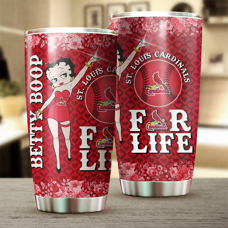 St. Louis Cardinals MLB Tumbler with Betty Boop Graphics - Image 2