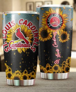 St. Louis Cardinals MLB Tumbler with Sunflower Design for Baseball Lovers