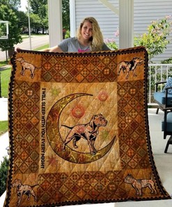 Staffordshire Bull Terrier Moon Quilt Bedding Set - Ideal for Animal Lovers