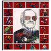 Stan Lee With Superheroes Art Quilt Blanket - Vintage Gifts for Comic Book Lovers