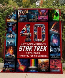 Star Trek 40th Anniversary: Quilt Bedding Set with Fleece Blanket for Star Trek Fans