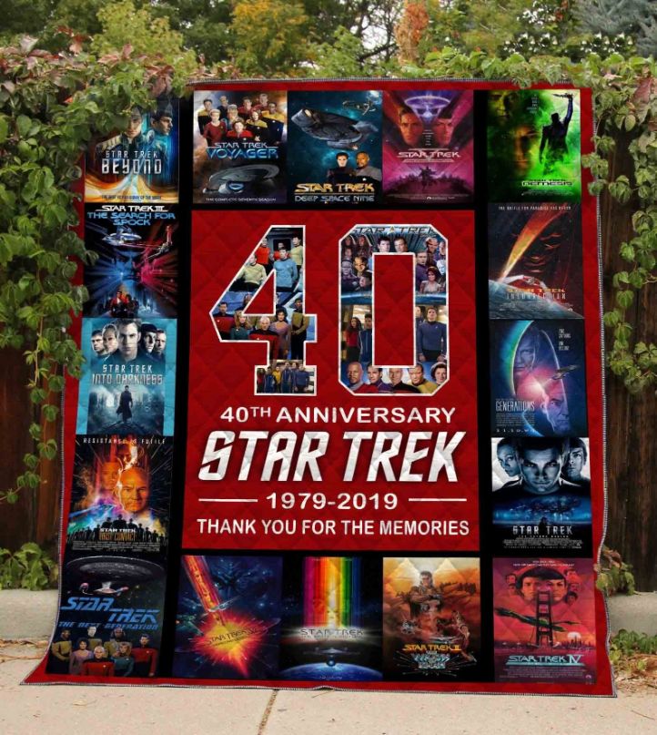 Star Trek 40th Anniversary: Quilt Bedding Set with Fleece Blanket for Star Trek Fans