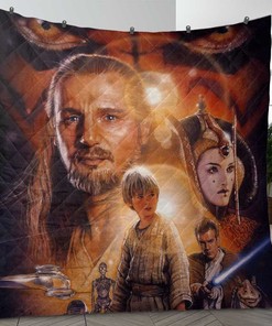 Star Wars Character Quilt Bedding Set with Quilt Blanket, Great Gifts for Fans